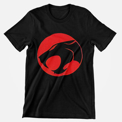 ThunderCats Logo T-Shirt Retro 80s Cartoon Lion-O Symbol Red Black Graphic Tee