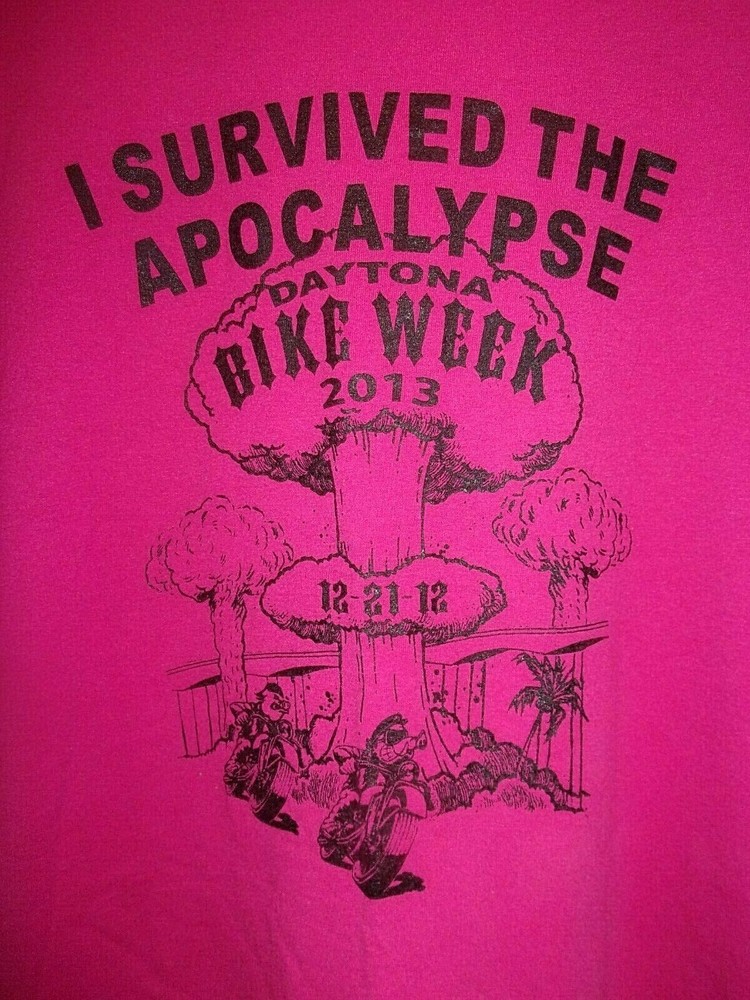 Daytona Bike week 2013 pink XL t shirt Hog Heaven Saloon the Apocalypse