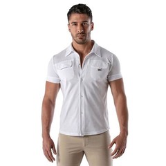 TOF PARIS T-Shirts Short-Sleeved Cotton Pique Shirt White 33