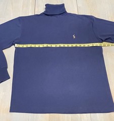 Ralph Lauren Turtle Neck Men’s Size Medium Vintage Blue Long Sleeve Preppy