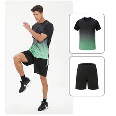 2025 Summer New Men’s Set Casual T-shirt Short Sleeve Shorts Sports and Leisure