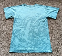 Vintage Habitat Wilderness T-Shirt Men’s Size Large All Over Print Animal Blue