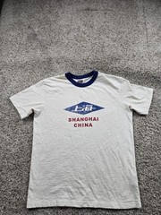 Red Ruggison Lab Shirt Mens XL Yellow Blue Ringer Shanghai China Graphic Tee