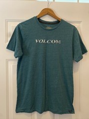Volcom Men’s Heather Green Modern Fit Logo Short Sleeve T-Shirt – Size M