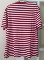 NWOT Murano Liquid Luxury Men’s Size L Red/White Stripe Shirt With Pocket L815
