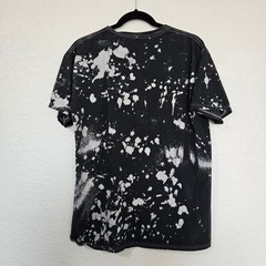 The Rolling Stones Graphic T-Shirt Black Bleach Splatter Acid Wash Rock Band Tee