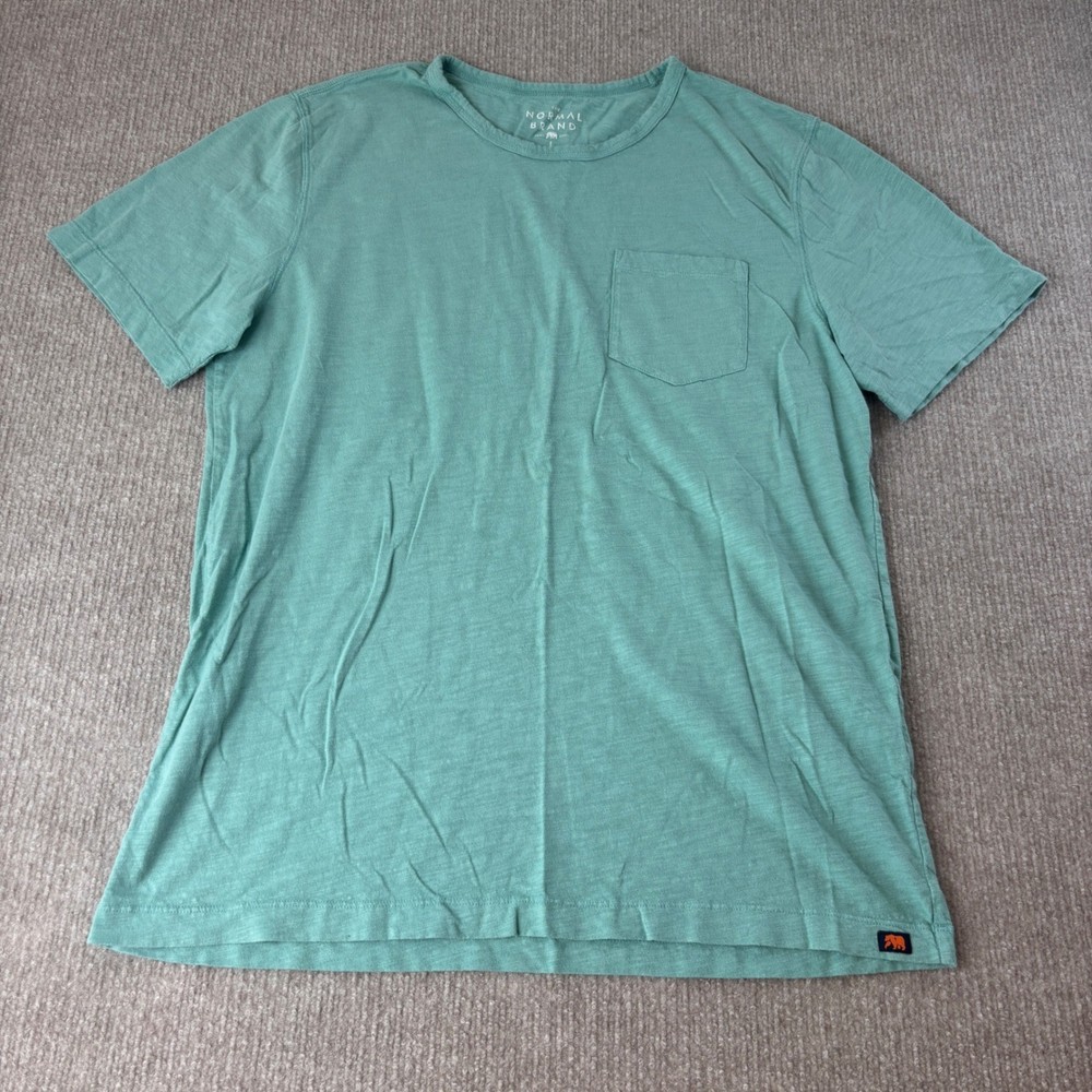 The Normal Brand Teal Cotton Pocket Short Sleeve T-Shirt Men’s Size Large EUC