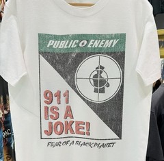 Public Enemy 911 Is A Joke Aged T-Shirt White XL