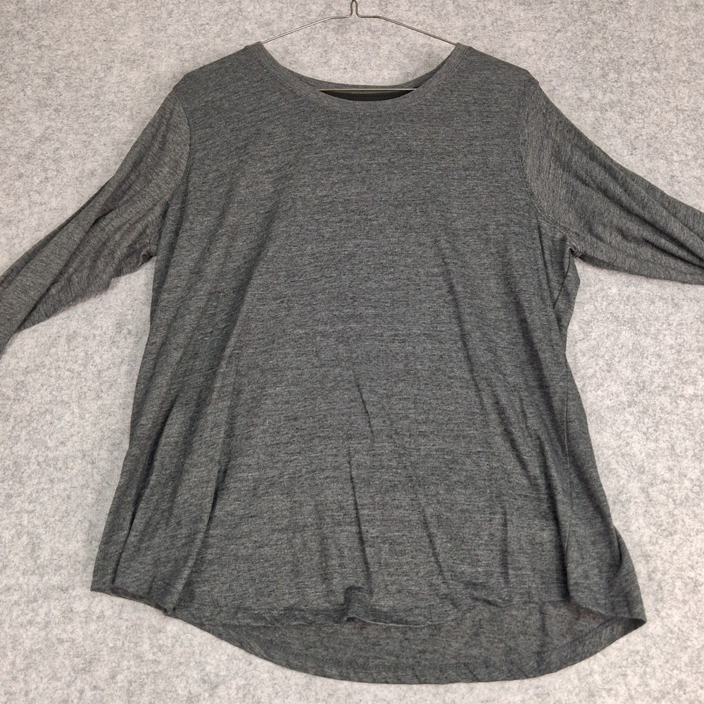 Starting Point Super-Soft Tee Mens XL Gray Long Sleeve Cotton Blend BKM-21435