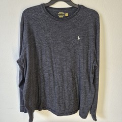 Polo Ralph Lauren Men’s Crew Neck Gray Solid Cotton Knit Logo T-Shirt 2XL