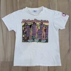 Vintage T&C Town & Country Monkey Business Shirt White Large Single Stitch USA