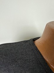 Vintage 90s V-Neck Shirt Men Large Minimal Gray Heavy Rayon Blend Robert Stock