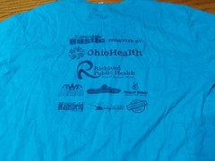 Shawshank Redemption Shawshank Hustle Marathon T Shirt Mansfield Ohio Sz XL Blue