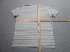 Marine Layer Shirt Mens Medium Gray Blue Green Striped Re-Spun Crewneck Soft