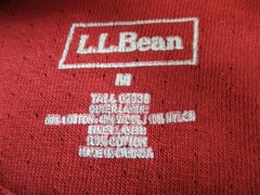 LL Bean Shirt Mens Medium Tall Red River Driver Henley Wool Blend Long Sleeve