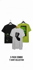 Multi pack T Shirts unisex Drop shoulder (3 Pcs combo offer)