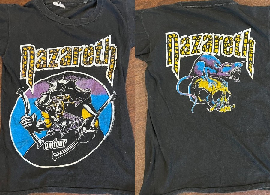 1979 Nazareth No Mean City Tour black color 2 side shirt VK12312