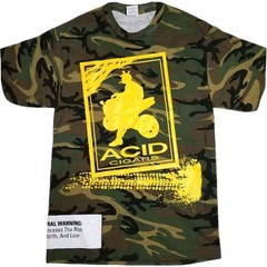 ACID Cigars Tobacco Camouflage Army Camo Green Dirt Bike T Shirt Mens SMALL