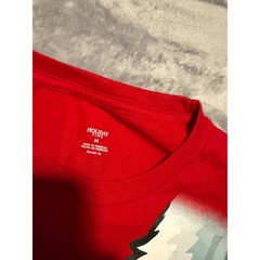 Holiday Time T-Shirt Mens M Red Santa Suit Graphic Short Sleeve Christmas