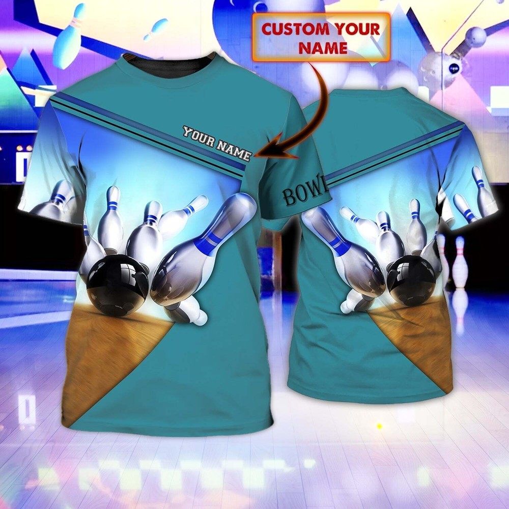 Custom With Name 3D Full Print Bowling Shirt, Mens Bowling Shirt, Custom Bowling