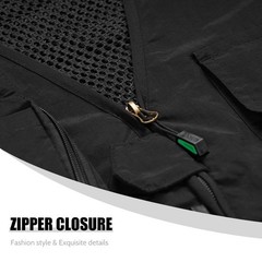 Men’s Summer Fishing Vest Multi Pockets Casual Vests Waterproof Quick Dry Out…