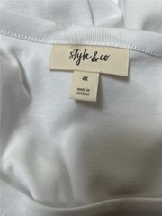 NWOT Women’s Style & Co 4X Crisp White 100% Cotton T-shirt