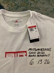 NWT Nike Air Jordan Jumpman “Air” White Graphic Loose Fit T-Shirt Men’s Sz L