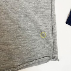 Hollister Mens Raglan Long Sleeve Shirt Gray Navy Blue Cal Graphic Y2K Small