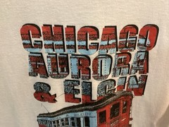 VTG Illinois Railroad Museum Chicago Aurora & Elgin 1953-2003 White T-shirt SZ L