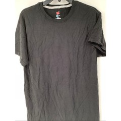 Hanes Men’s Medium Black 2-Packs X-Temp Short Sleeve Crew Neck T-Shirt OS1-9