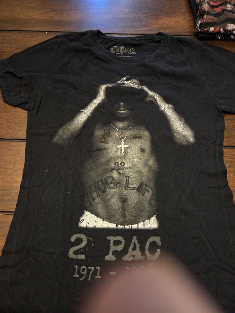 Vintage T-Shirt Tupac SIZE Large AMARU AWA rn#115665 MERCHANDISING HIP HOP RIP
