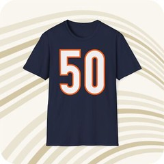 Mike Singletary #50 Chicago Bears Jersey T-Shirt – Front & Back Print