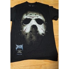 Friday the 13th Jason Voorhees Shirt Medium NWOT Horror Mask Graphic Tee Black