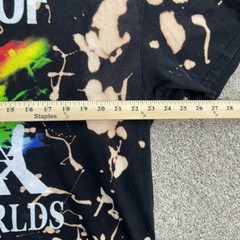 Delta Pro Weight Graphic Tee Men 2XL Black Bleach Wash Pink Floyd Beatles Mashup