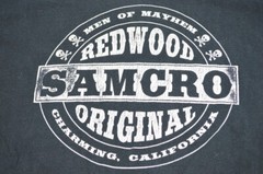 SOA Sons Of Anarchy TV Show Samcro Redwood Faded T-Shirt Size Large Black