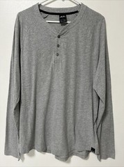 Oakley Henley Top Men Size XL Grey Long Sleeve Pull On