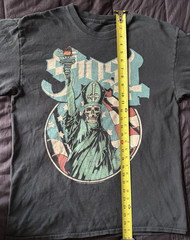 RARE Large Ghost Black To The Future 2016 Tour Liberty Shirt *FLAWS, SEE PHOTOS*