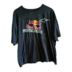 Red Bull Motocross T-Shirt A Stars Graphic Tee XXL Sports Classic Fit Sportswear