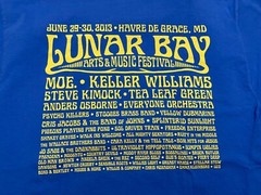 2013 LUNAR BAY ARTS & MUSIC FESTIVAL CONCERT T SHIRT MENS MEDIUM BLUE MOE. MD