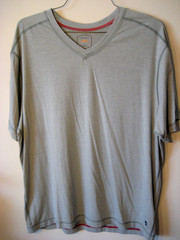 EUC- CREMIEUX CLUB 38 PERFORMANCE V-Neck Multi-Blended Taupe T-Shirt Size Large