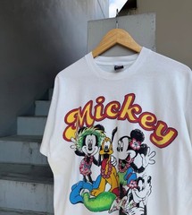Vintage 90s T-shirt Disney Mickey Mouse and Minnie Mouse XL