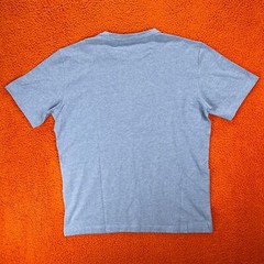 PETER MILLAR Mens MEDIUM Crown Lite Tee Logo Nautilus Blue T-Shirt Pima Cotton