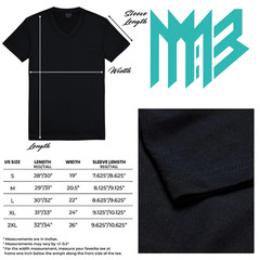 Mens Ultra Soft Premium Black V-Neck T-Shirt 60/40 Cotton Athletic Fit Tee