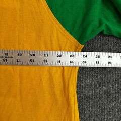 Lacoste Shirt Mens Size 7 Yellow Green Raglan Long Sleeve Cotton Sport Casual