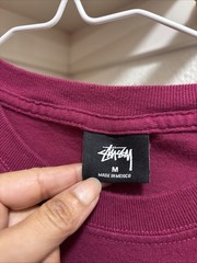 Stüssy Astronaut Graphic Tee Men’s M• Maroon Cayenne Red Streetwear 100% Cotton