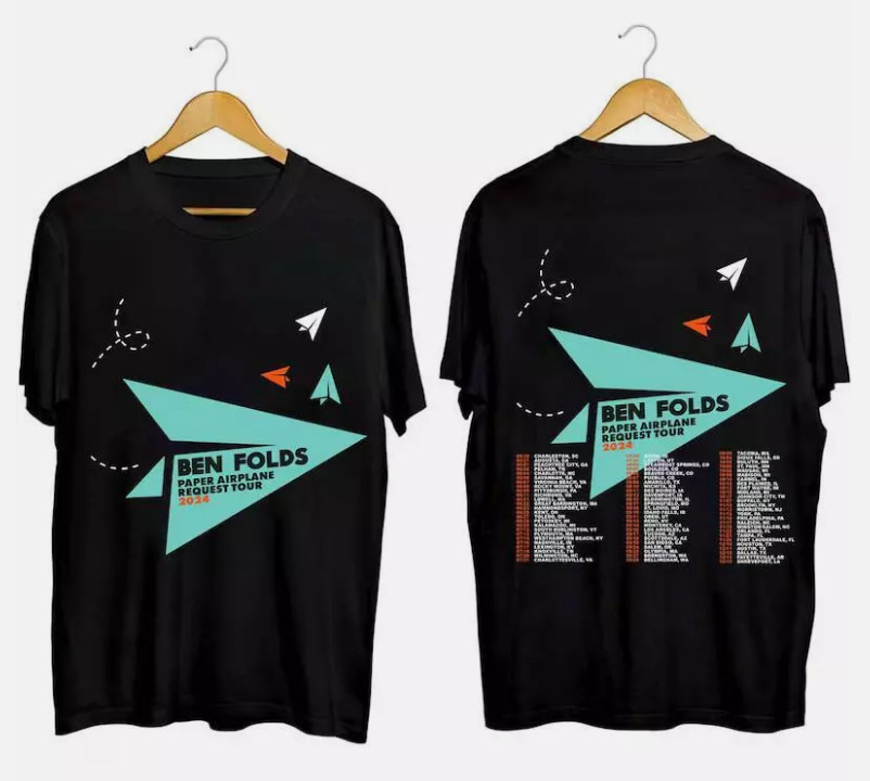 Ben Folds – Paper Airplane Request Tour 2024 T-Shirt Ben Folds Fan Shirt
