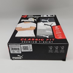 4 PACK PUMA Cotton Blend Crew Neck T Shirts Men’s S M L XL Black Navy White Gray