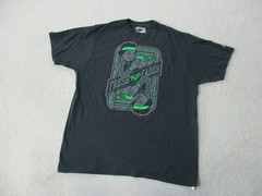 Adidas Mens Fresh Never Fades Shirt Extra Large Black Grey Green Spell Out 90s