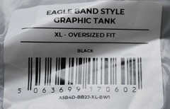 Gymshark Men’s Oversized Fit Eagle Band Style Graphic Tank Top NN7 Black XL NWT