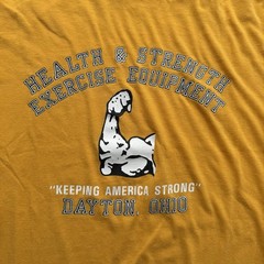 Vintage 80s Stedman Mens XL Health Strength Exercise Daytona Ohio Shirt USA